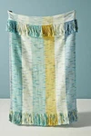Nwt Anthropologie Blue Fringed Bay Throw Blanket. Fixed Price $95.00.