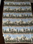 Jurassic World Fleece Blanket All Over Dinosaur Print Blue And Green. Fixed Price $20.00.
