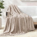 Exclusivo Mezcla Plush Fuzzy Fleece Throw Blanket Extra 50X70 In, Camel. Fixed Price $28.96.