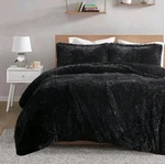 Intelligent Design Black Shaggy Fur Duvet Cover Set Full/queen. Fixed Price $18.00.