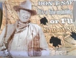 New John Wayne I'll Shoot Ya Plush Gift Throw Blanket The Duke Western Movie Nip. Fixed Price $24.04.