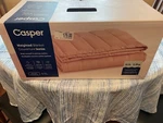 Casper Weighted Blanket, 15 Lbs Dusty Rose. Fixed Price $75.00.