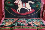 1996 Christmas Horse Holiday Throw Blanket The Northwest Co Usa. Fixed Price $17.99.