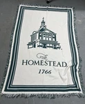 Vintage The Homestead 1766 Tapestry Throw Blanket 69"X 48" Fringed. Fixed Price $39.99.