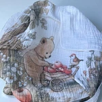 6 Layer Muslin Baby Blanket Bear Print/ Soft Cotton Swaddle/ Woodland Nursery. Fixed Price $25.99.