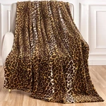 Edenleaf Leopard Print Fleece Throw 60"X80"-BLANKET, 01 Brown. Fixed Price $30.88.