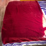 Adrienne Landau Faux Fur Throw Red Reversible Size 50" 70" Unused. Fixed Price $42.00.