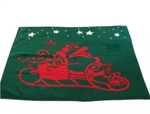 Biederlack Christmas Throw Blanket Santa Sled Presents Stars Reversible 60 X50. Fixed Price $39.00.