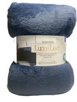 Berkshire Luxeloft King Blanket Dark Blue 112" 92" Comfy Soft. Fixed Price $45.99.