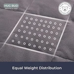 Hug Bud Weighted Blanket 48" X 72" 15-LBS Full/twin Size Bed Gray. Fixed Price $83.70.