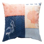 Nautical Wonder Navy & Coral With Heron Climaweave Throw Pillow By Manual. Fixed Price $32.95.