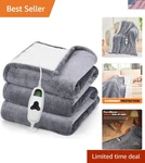 50"X60" Ultrawarm Electric Throw Blanket With 10 Heat Levels, Perfect Gift. Fixed Price $54.93.