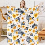 Jarthenaamcs Fall Throw Blanket 60 X 50 Inch Watercolor Autumn Pumpkin Sunflower. Fixed Price $17.57.