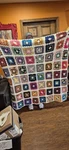 New Hand Crochet Granny Blanket Afghan Throw 72X72 White Trim 64 Squares. Fixed Price $64.93.