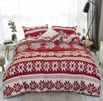 Lamejor Christmas Duvet Cover Set Queen Size Snowflake Decor Red Bedding Lux. Fixed Price $45.00.