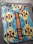 El Paso Saddle Blanket Co Plush Queen Size Fleece Rare 79" W X 95". Fixed Price $99.95.