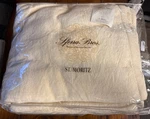 Sferra Moritz Ivory Queen Plush Blanket Solid 100% Long Staple Cotton New. Fixed Price $179.99.