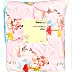 Nwot Homesmart Pink Butterfly Flower/solid Babyblu Set 2 Microfiber Blankets. Fixed Price $32.00.