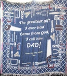 Simply Home Weavetec Tapestry Throw Came From God Dad Embroidered Son Tools. Fixed Price $13.87.