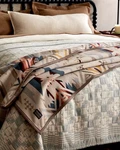 Nwt Pendleton Beaver State Jacquard Robe White Sands Wool Blanket 64 X 80 Usa. Fixed Price $269.95.