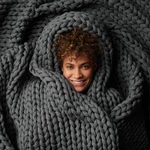 Weighted Blanket Cotton Hand Knit 15 Lbs 40 X72 Asteroid Grey Bearaby Organic. Fixed Price $439.99.