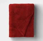 Tree Knit Throw Blanket Red - Threshold. Fixed Price $45.00.
