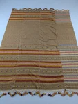 Vintage Handwoven Moroccan Berber Style Striped Wool Blanket 81X64IN. Fixed Price $450.00.