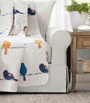 Rowley Birds Throw Blanket 60" X 50" Multicolor Put On It! Lush Decor. Fixed Price $49.95.