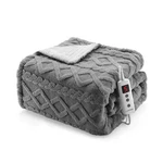 Caromio Heated Throw Blanket - Thick Tufted Sherpa Electric Wit.... Fixed Price $43.20.