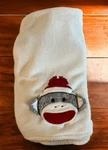 Baby Starters Ivory White Sock Monkey Face With Red Hat Blanket Lovey Soft-. Fixed Price $17.50.