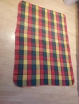 Vtg Chatham Red Plaid Throw Blanket Stadium Lap 69X45. Fixed Price $39.89.