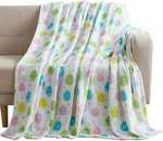 Serafina Easter Eggs Velvet Fleece Throw Blanket Aqua Pink Purple Yellow White. Fixed Price $21.99.