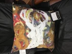 Cool Colorful Design With.a Modern Edge Deny Throw Pillow, 18X18. Fixed Price $28.00.