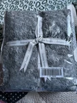 New Dennis Basso Grey Rosette Faux Fur Throw Size 50 60. Fixed Price $38.00.