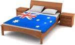 Fuzzy Flags Fleece Australia Blanket 80"X50" New W/ Factory Defects* Aussie. Fixed Price $9.99.