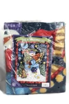 Peace On Earth Snowman Fleece Throw Blanket Multicolor 51 X 64. Fixed Price $35.34.