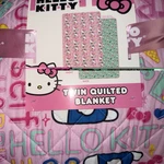 Hello Kitty Twin Quilted Blanket Pink Polyester Cartoon Kids Bedroom Bedding. Fixed Price $48.99.
