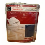 New Sunbeam 2004 Navy Blue Heated Warming Blanket 10 Settings Full 72 X 83. Fixed Price $44.78.
