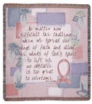 Simply Home Pink "wings Of God" By Roy Lessin Tapestry Throw Blanket 50" X 60". Fixed Price $60.47.