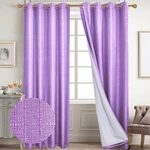 Diraysid Blackout Curtains Lilac Linen Thermal Grommet Sleep Bedroom 52"X84". Fixed Price $85.04.
