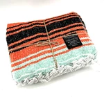 Benevolence Mexican Blanket Falsa Light Blue Orange Acrylic Cotton Poly 70X50. Fixed Price $13.11.