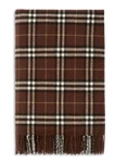 Check Cashmere Blanket, In Brown 78" X 55" New, By: Burberry. Fixed Price $975.00.
