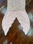Large Pillowfort Pink Gold Wearable Mermaid Fish Tail Plush Blanket Kids Lapghan. Fixed Price $10.99.