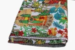 Indian Mexican Queen Frida Kahlo Cotton Kantha Quilt Blanket Bedspread Handmade. Fixed Price $81.18.