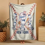 New York Baseball Fan Minky Blanket Plush Cozy Gift Throw. Fixed Price $27.12.