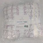 Royal Luxe Micro Mink Sherpa Throw 50 60 In. White & Violet New. Fixed Price $24.99.