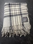 Bocasa Biederlack Italy 100% Pure New Wool Plaid Throw Blanket Gray 48X54. Fixed Price $99.99.
