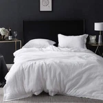 Simple&opulence 100% Linen Duvet Cover Set Queen White DCS-L08. Fixed Price $259.99.