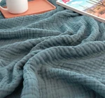 100 Organic Cotton 50X60 Muslin Blankets For Adults Women Couch Prewashed Pla. Fixed Price $37.14.