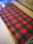 Vintage Onkaparinga 100% Wool Blanket Red Plaid 81 By 66 Soft Australian Vgc. Fixed Price $125.00.